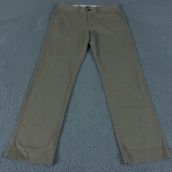 J Crew Flex Chino Pants Mens 30x30 Tan Straight Fit Stretch Preppy Casual Khaki